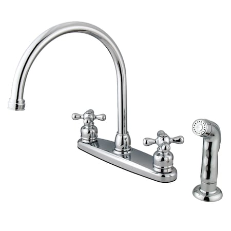 Kingston Brass Vintage 8" Centerset Kitchen Faucet, Chrome KB721AXSP